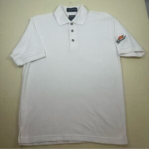 Vintage Gatorade Short Sleeve Polo Mens Medium M White 90s Logo